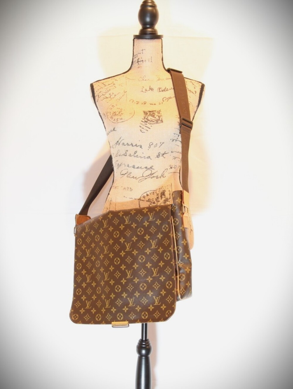Louis Vuitton Brown and Tan Monogram Messenger Bag